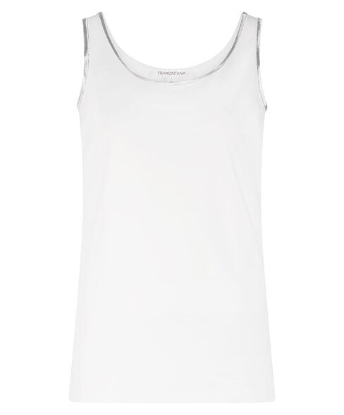 Tramontana - Singlet Lurex Tape Off White