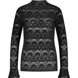 Tramontana - Flared Sleeve Brushed Lace Top