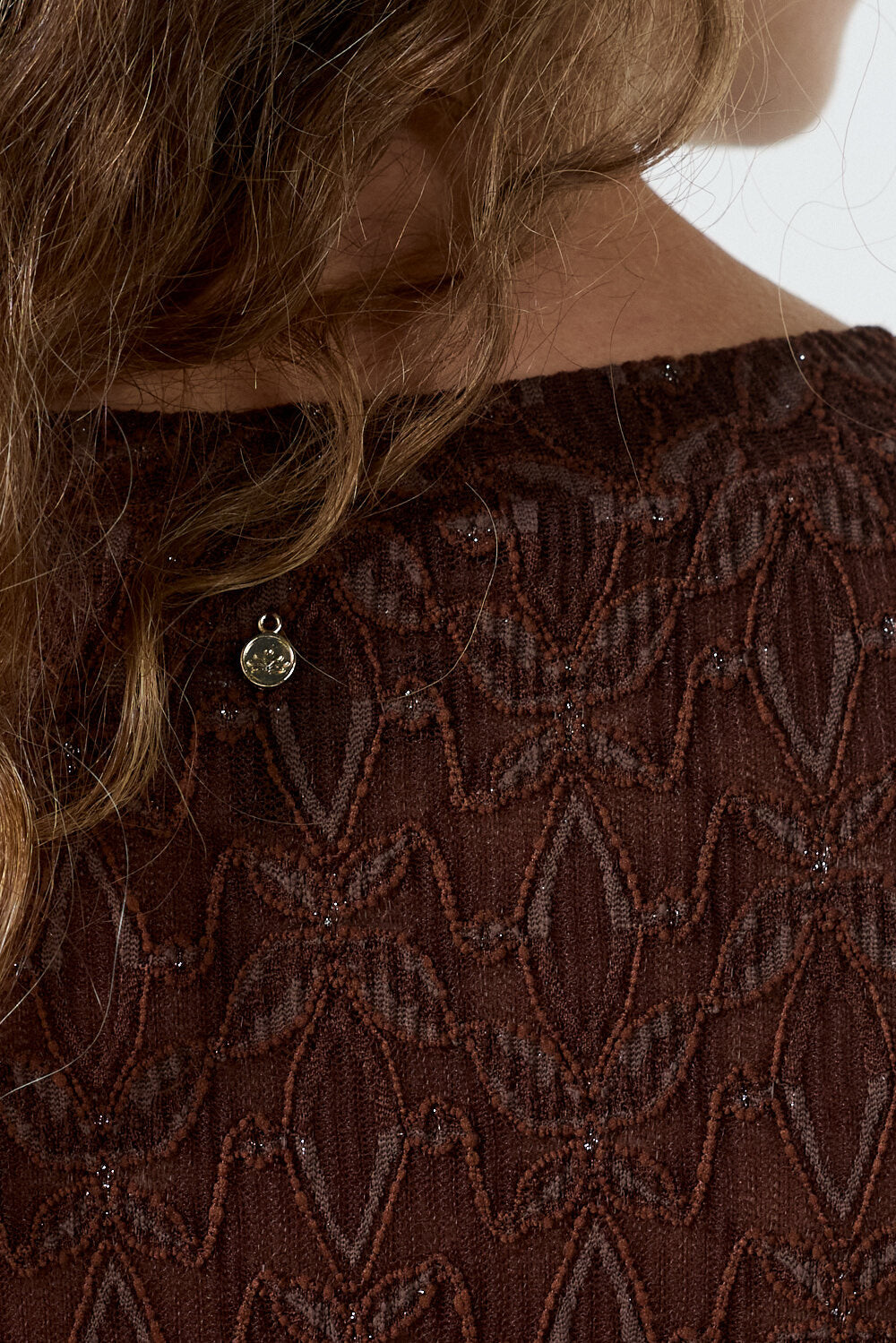 Tramontana - Stretch Lace Top Chocola