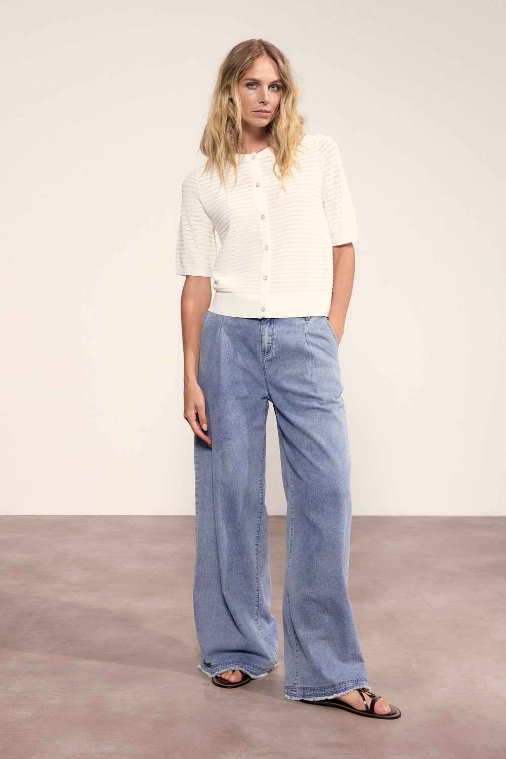 Tramontana - Stretch Denim Wide Leg