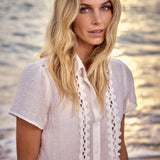 Tramontana - Short sleeve blouse lace