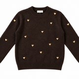 Sweater - Cozy Hearts Gold