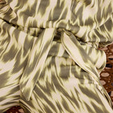 Tramontana - Wide leg broek Green print
