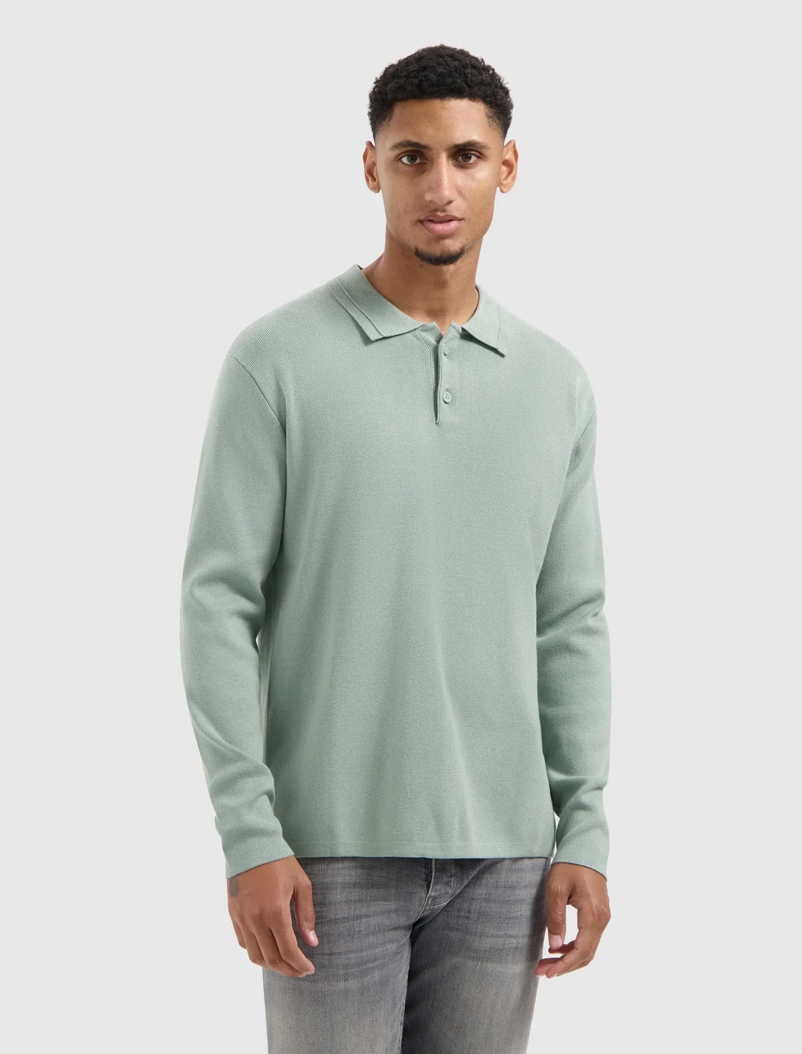 PurePath - Braided Knit Polo Army Green