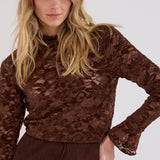 Tramontana - Velvet Stretch Lace Bruin