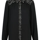 Tramontana -  Blouse Chiffon Tweed Mix