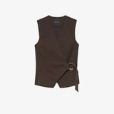 Nikkie - Oxford waistcoat gilet Coffee