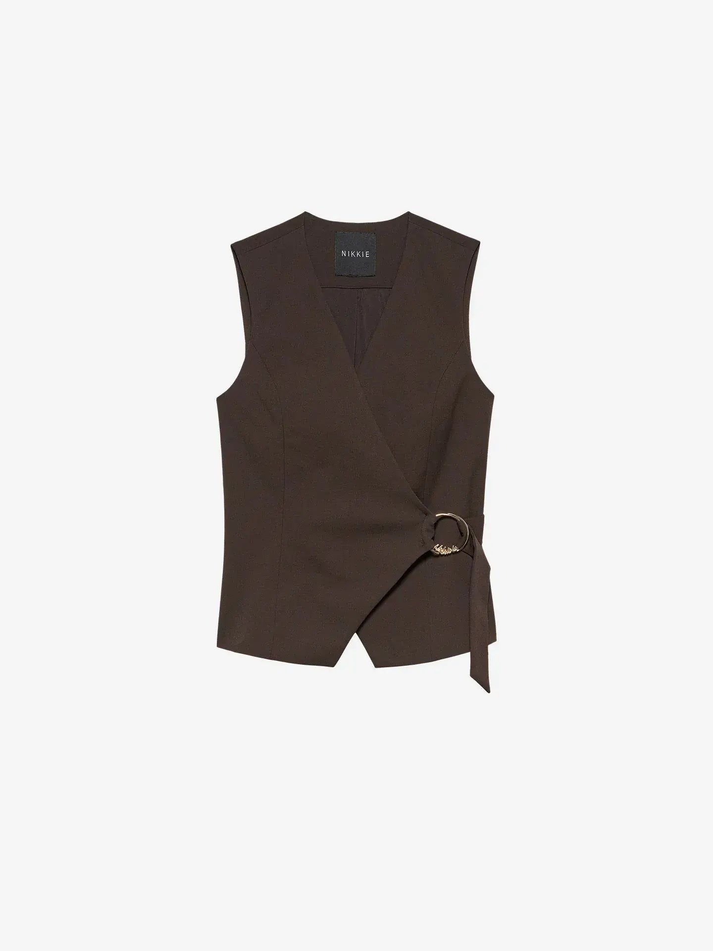 Nikkie - Oxford waistcoat gilet Coffee
