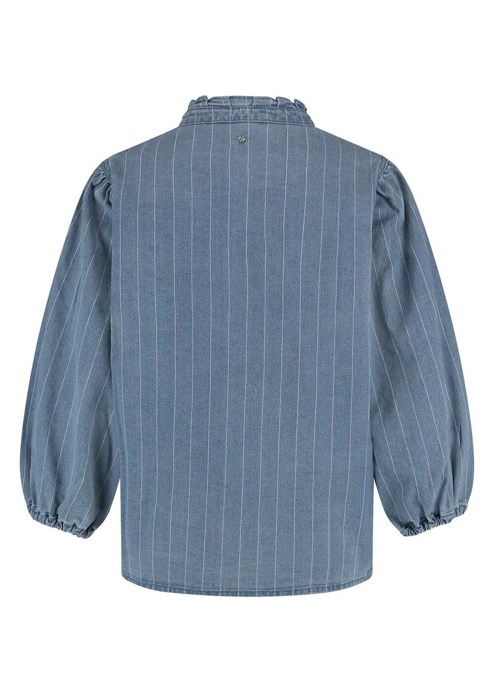 Tramontana - Pinstripe Denim Blouse