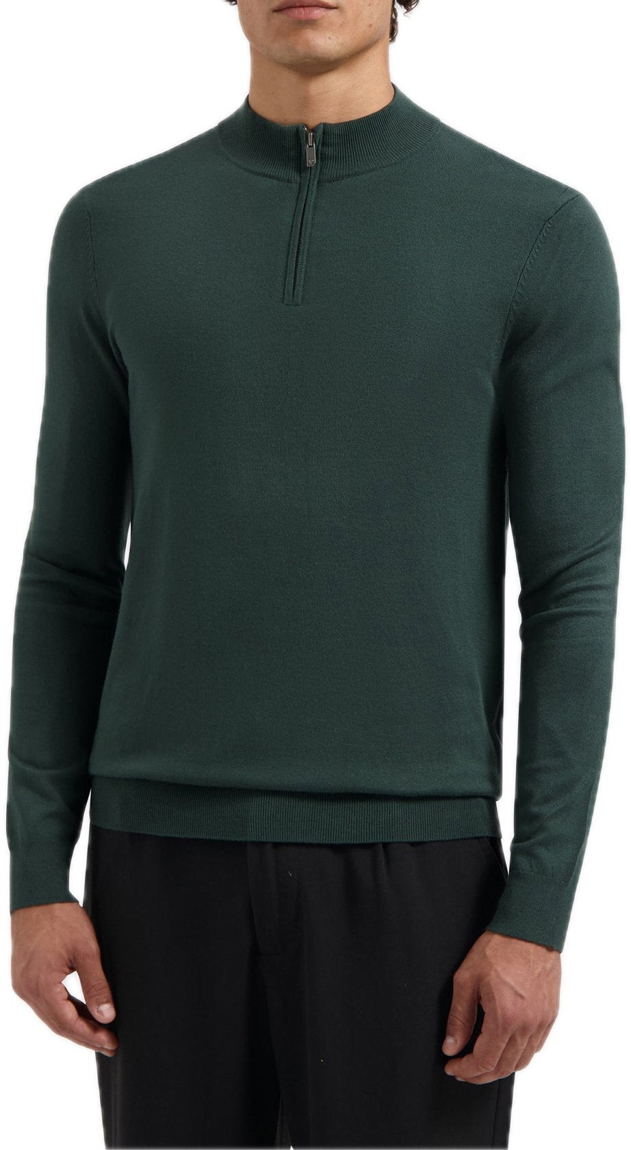 Pure Path - Trui Knitwear Half Zip Groen