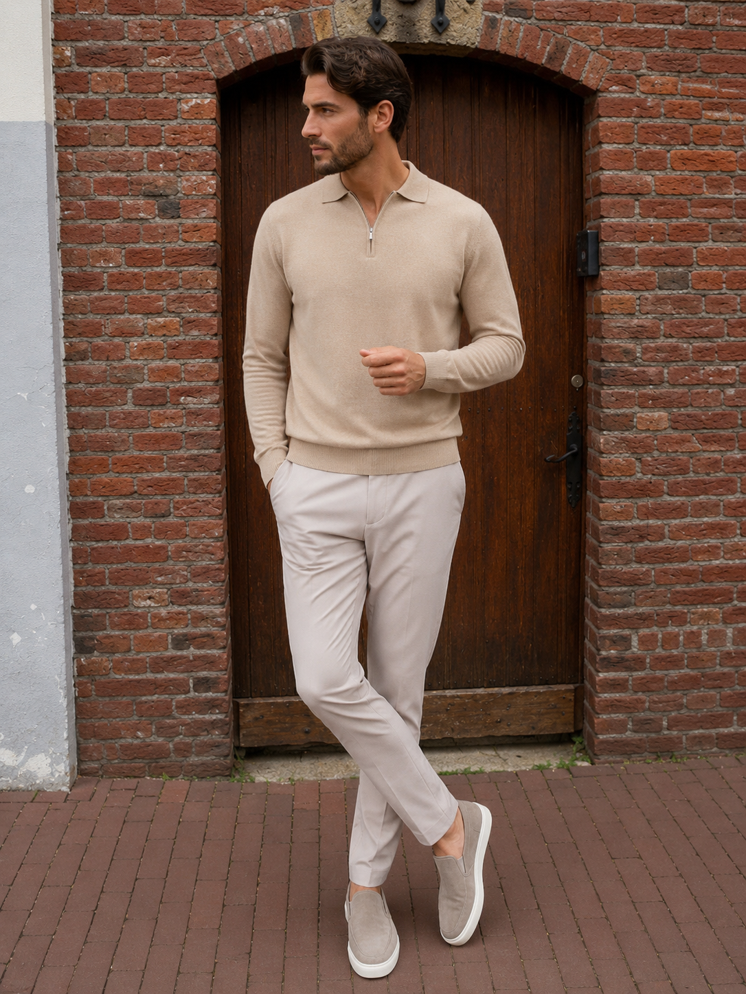 Long Sleeve - Polo Beige