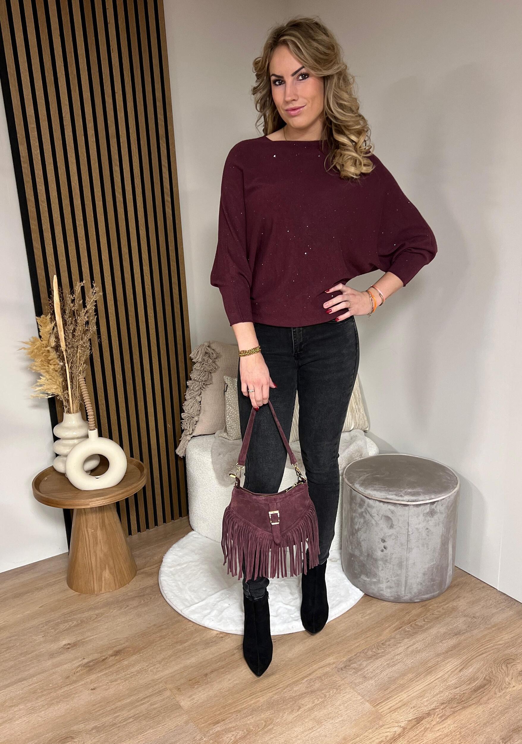 Sweater - Marit Sparkle Bordeaux