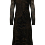 Tramontana - Dress mesh croco print