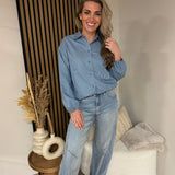 Tramontana - Striped Blouse Rhinestones