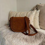 Suede Bag - Boho Camel