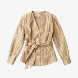 Nikkie - Porlamar Wrap blouse travertine