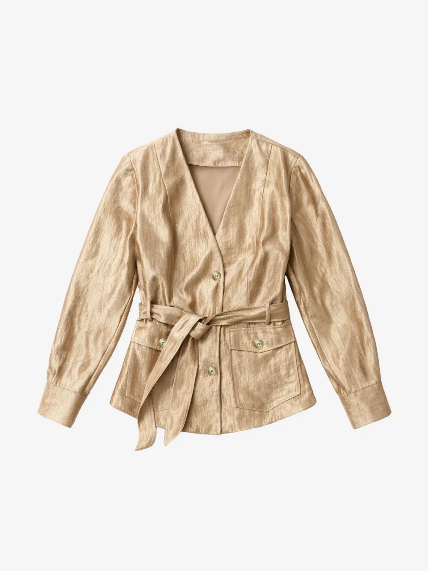 Nikkie - Porlamar Wrap blouse travertine