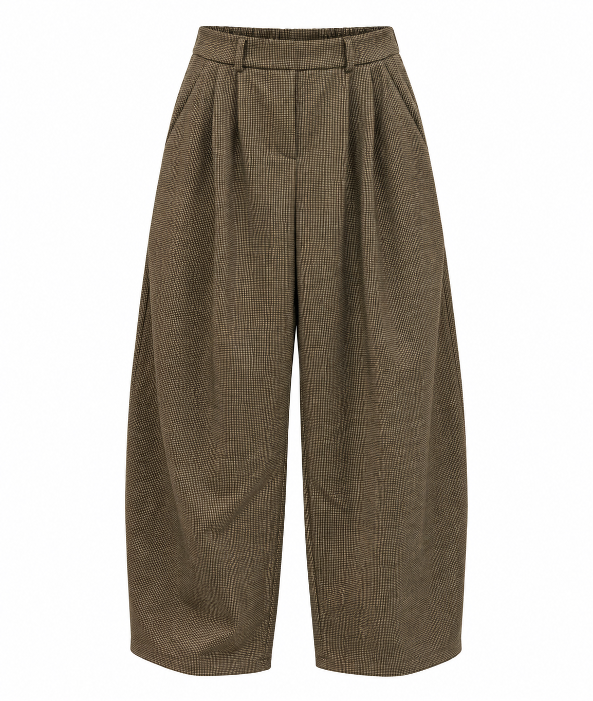 Barrel broek - Ruit bruin Myrna 