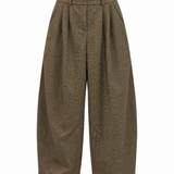 Barrel broek - Ruit bruin Myrna 