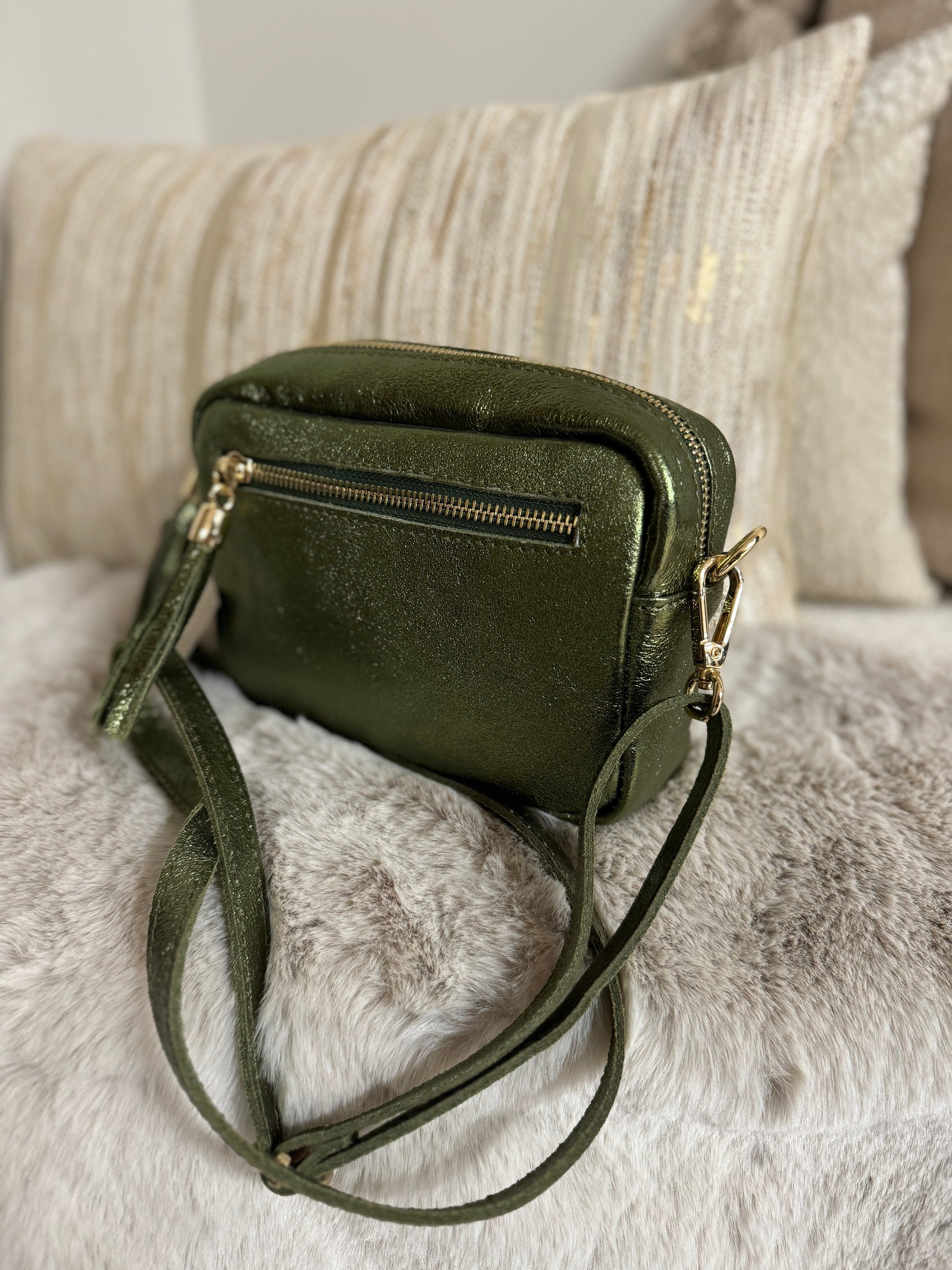 Bag - Jacky Metalic Army Green