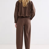Tramontana - Tweed broek Sequins Coffee