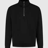 Pure Path - Embroidery half zip sweater zwart 