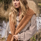 Tramontana -  Blouse gestreept met rufflle mouw