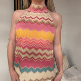 Blouse - Maud Halter Top Pink