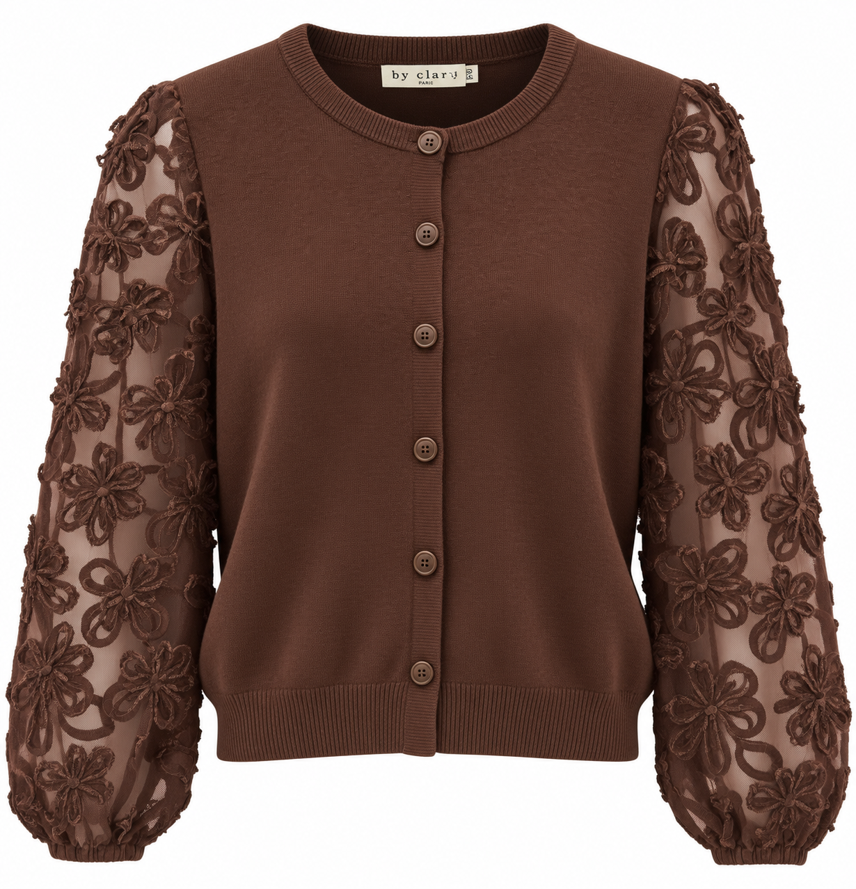 Vest Philou - Mesh Sleeve bruin 