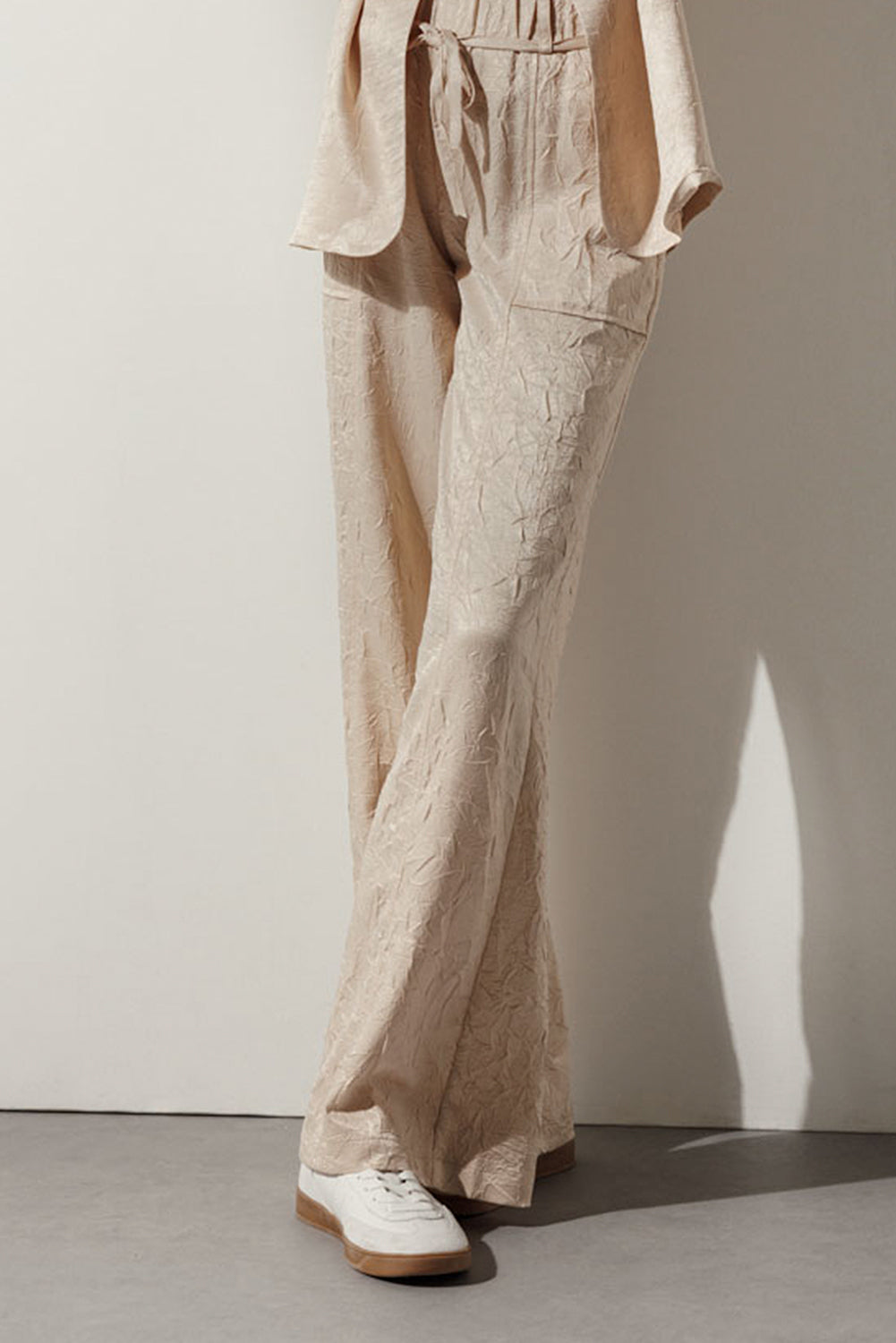 Tramontana - Crinkled Satin Trousers