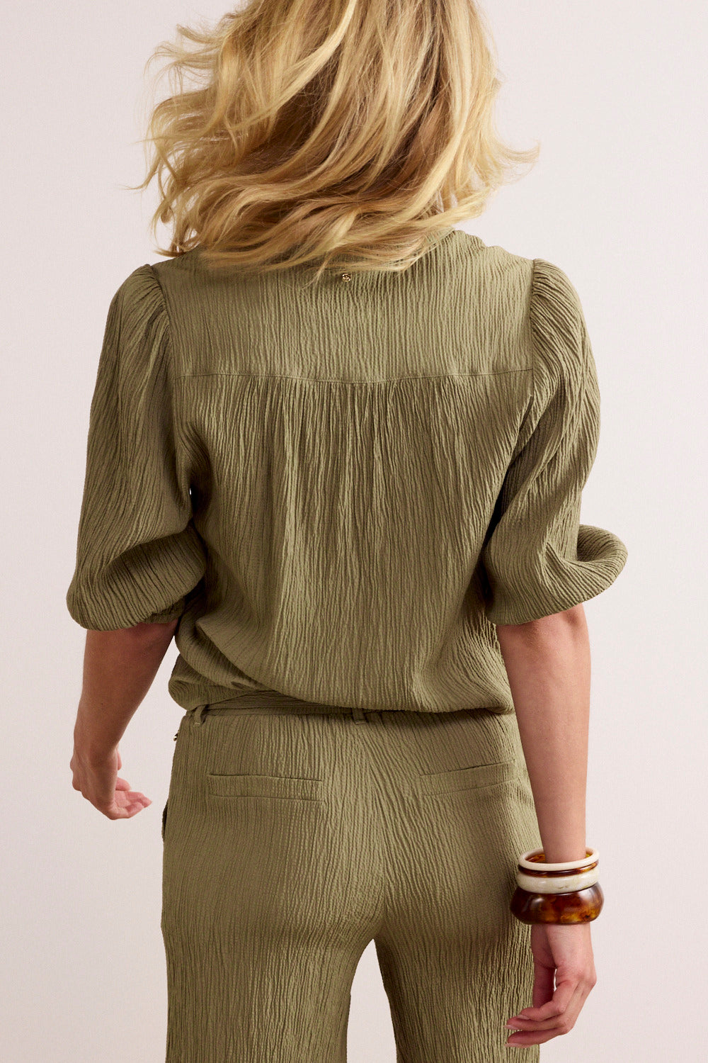 Tramontana - Blouse Creased Puff Sleeve