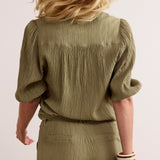 Tramontana - Blouse Creased Puff Sleeve
