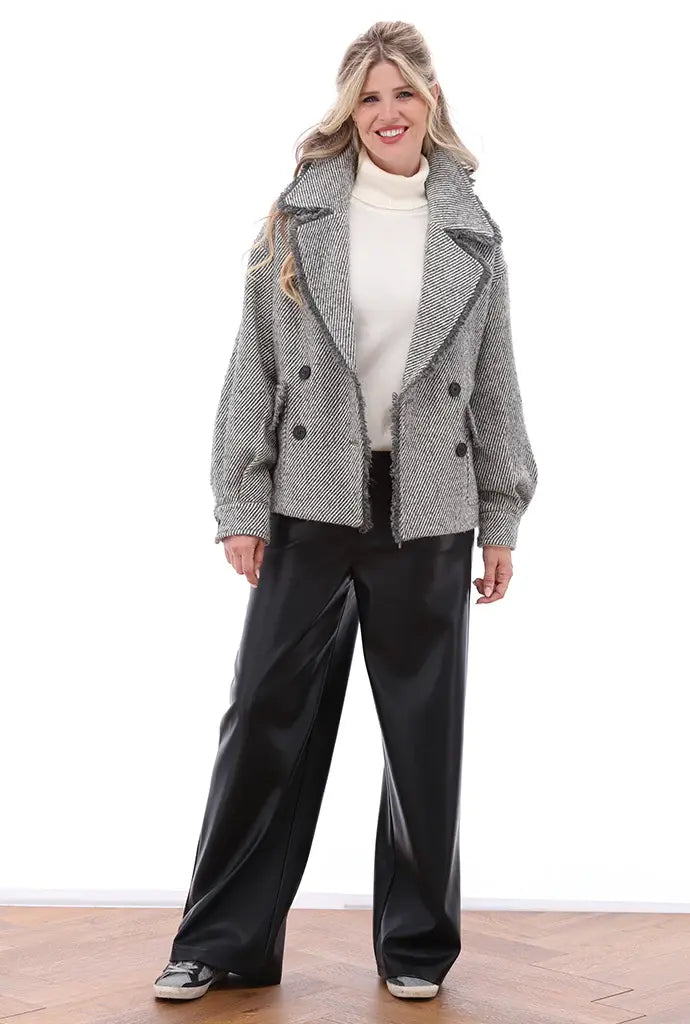 K-Design - B905 - Tweed-Look blazer jas