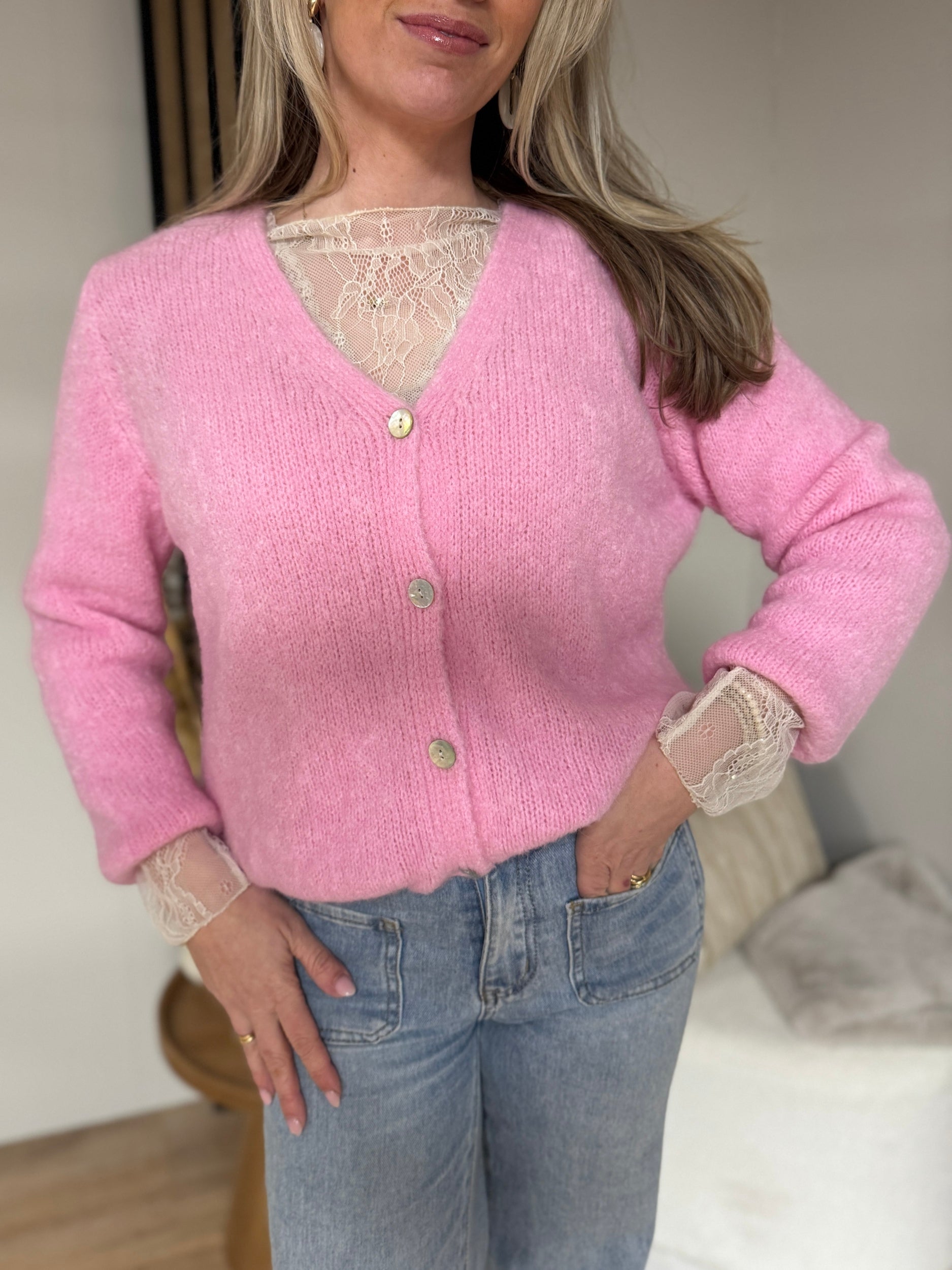 Cardigan - Kyra Pink
