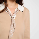 Morgan - Trui V-Hals met Sjaaltje Beige