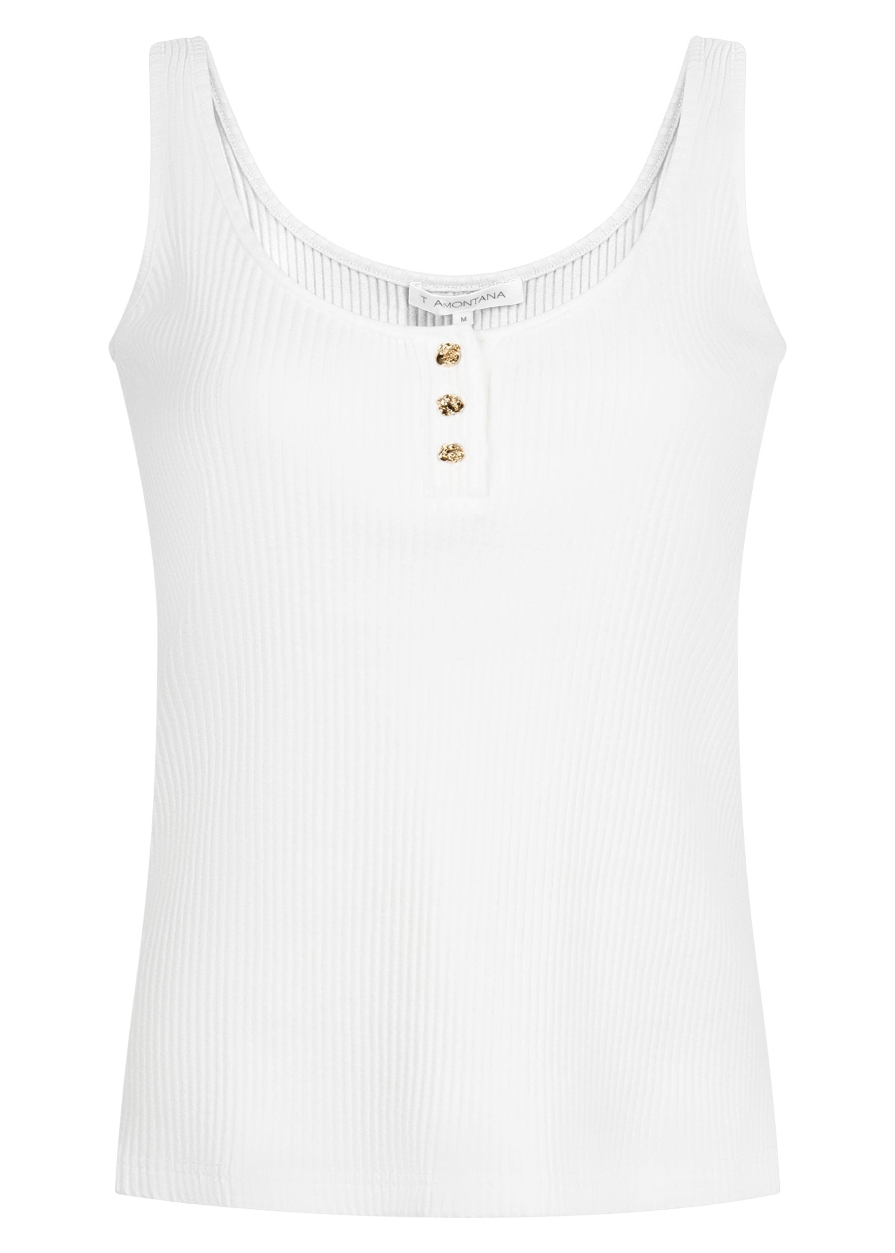 Tramontana - Rib Singlet Button Detail