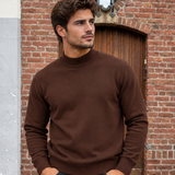 Heren Mockneck - Bruin