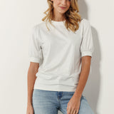 Tramontana - Coated Puff T-shirt ZIlver