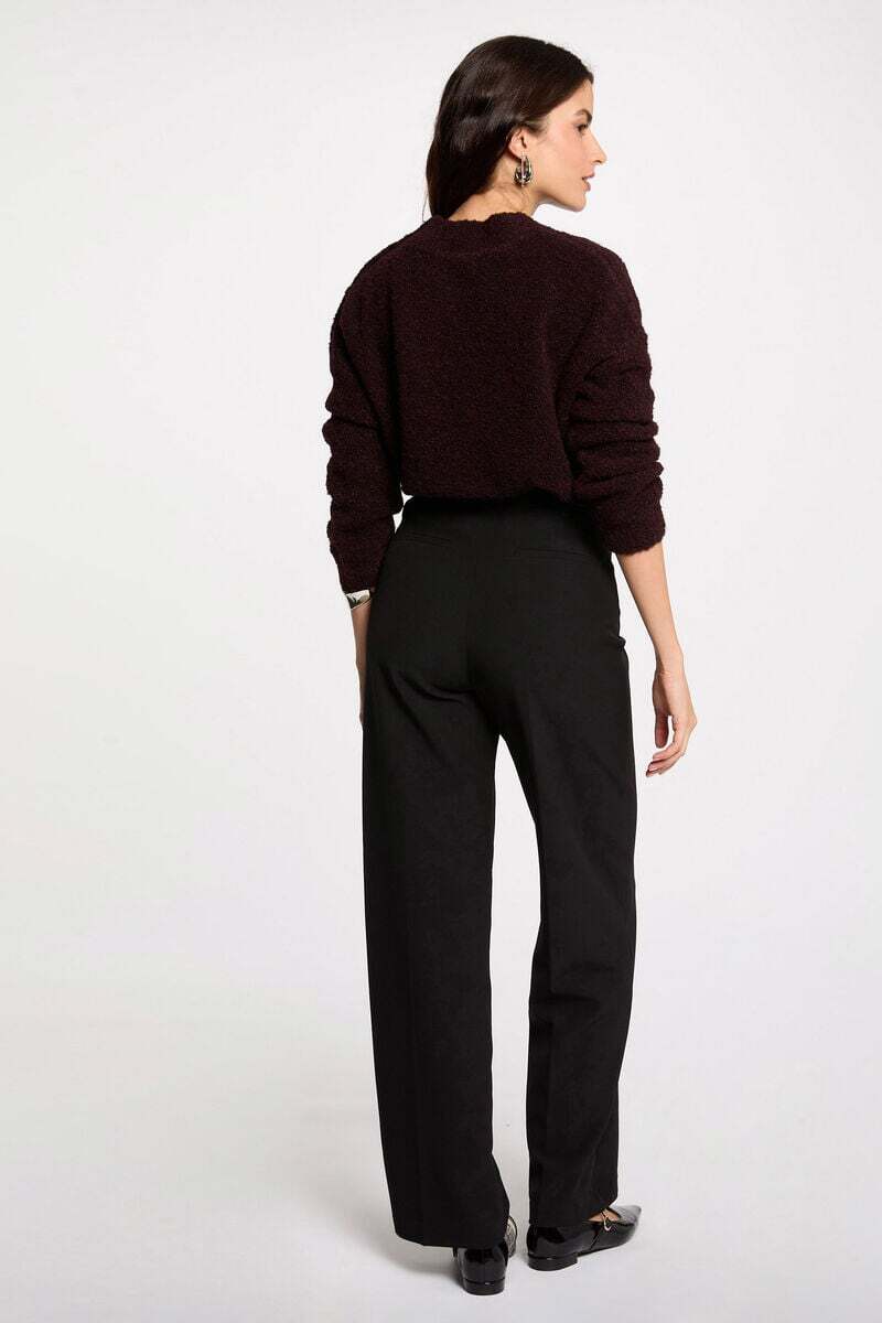 Morgan - Straight pantalon Poya Zwart