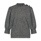 Tramontana - Top Stretch Tweed Black