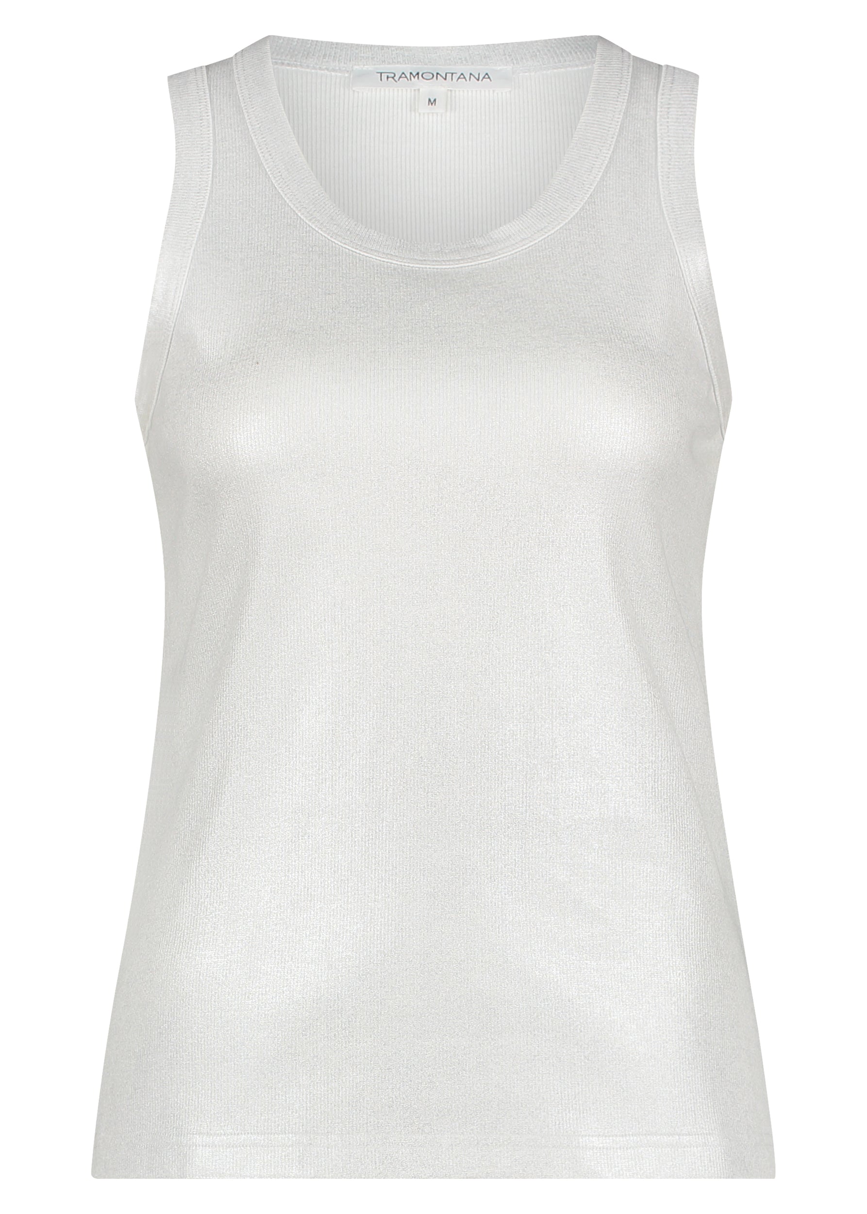 Tramontana - Coated Rib Singlet Silver