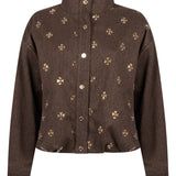 Tramontana - Tweed jasje Sequins Coffee