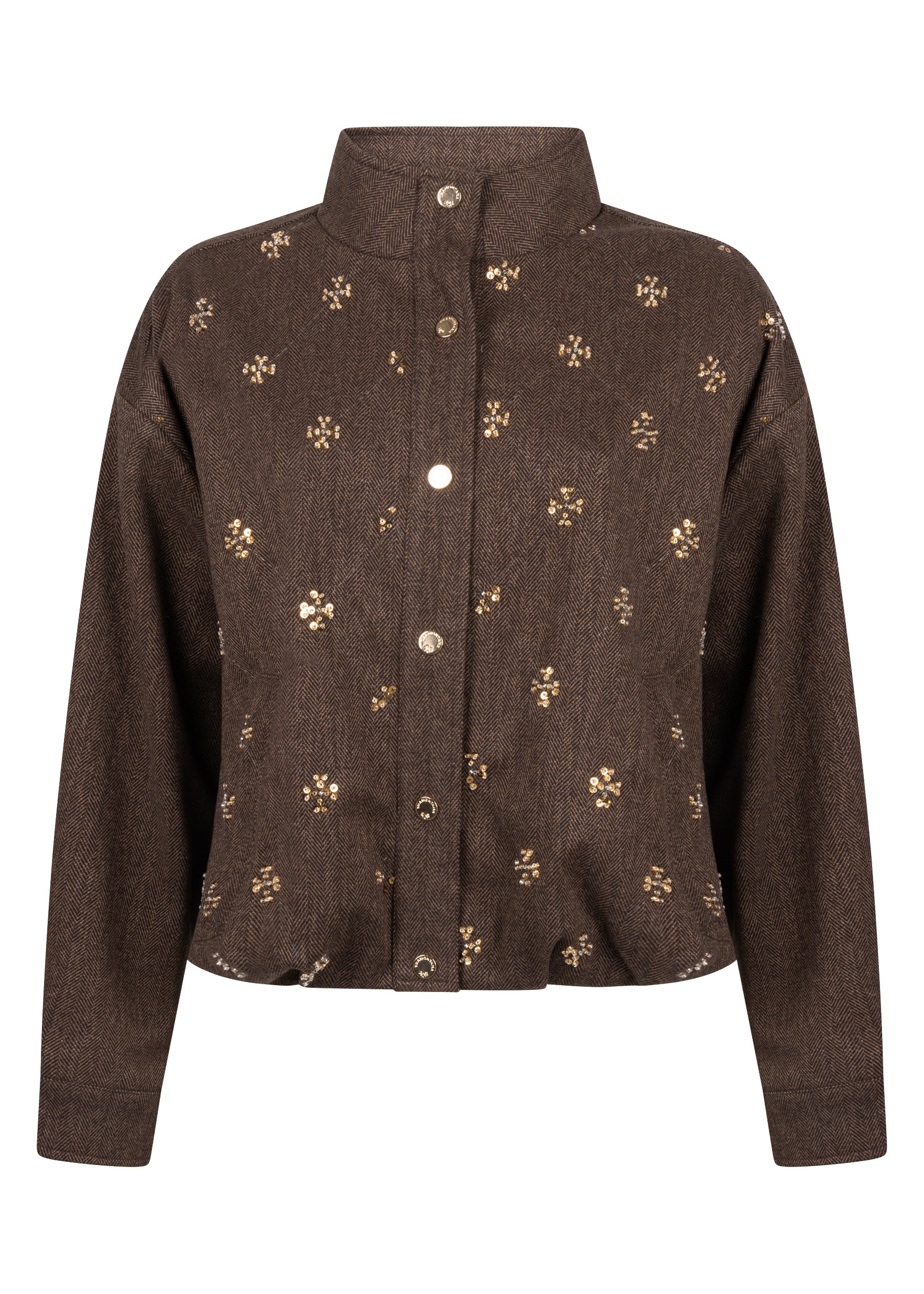 Tramontana - Tweed jasje Sequins Coffee
