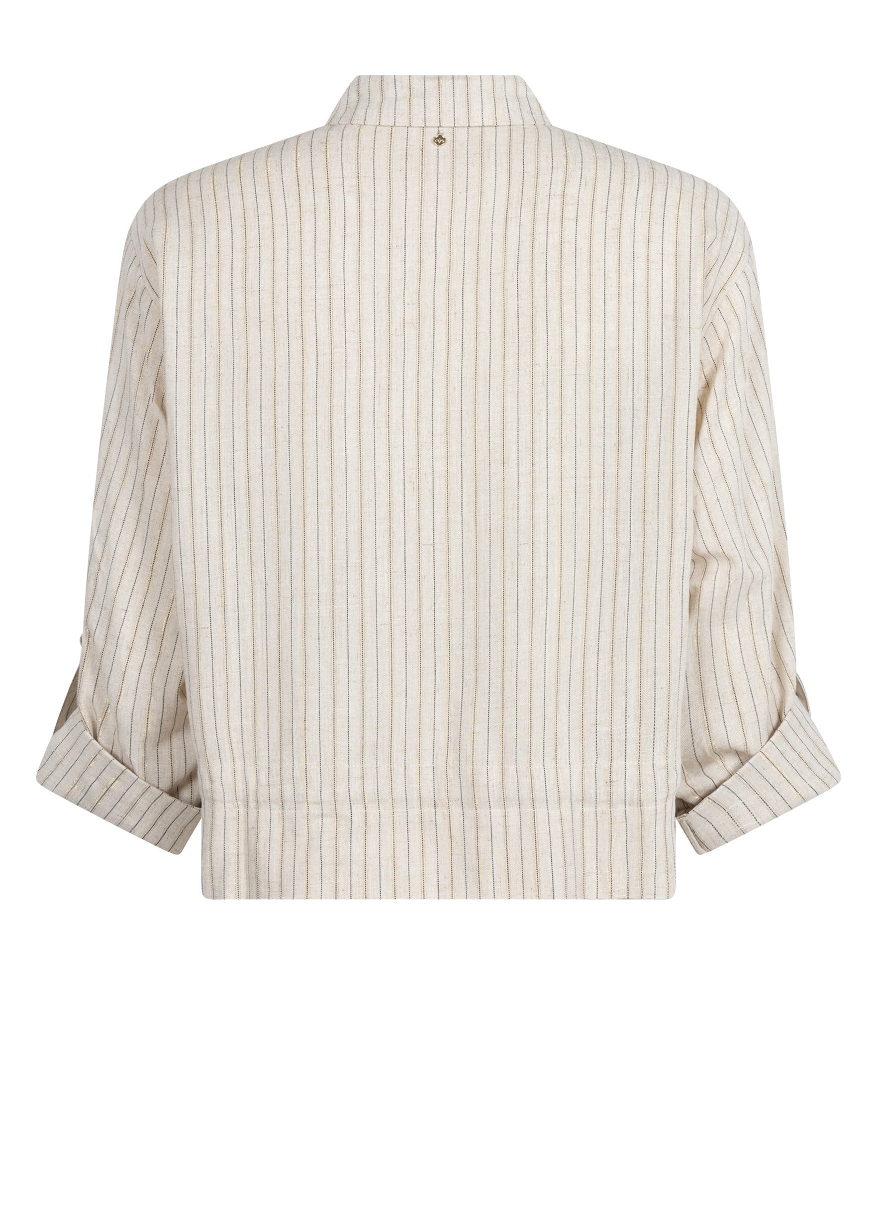 Tramontana - Lurex Striped Jacket Stone