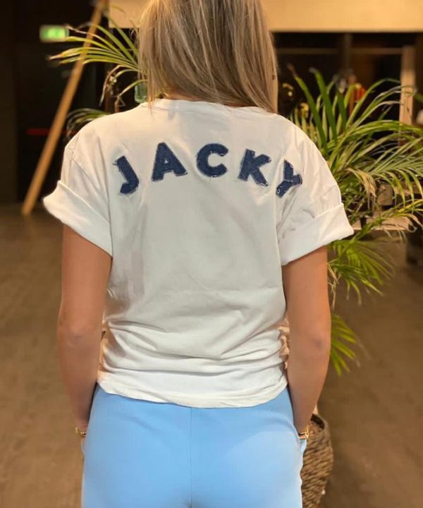 Jacky Luxury - T-shirt wit denim 305