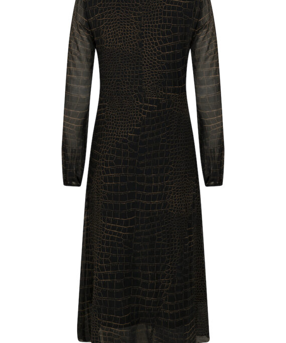 Tramontana - Dress mesh croco print