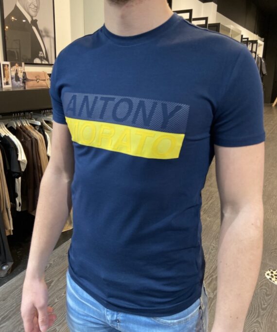 Antony Morato - T-shirt Blauw Geel