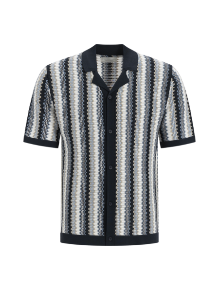 Pure Path - Striped Knitwear Polo Shirt