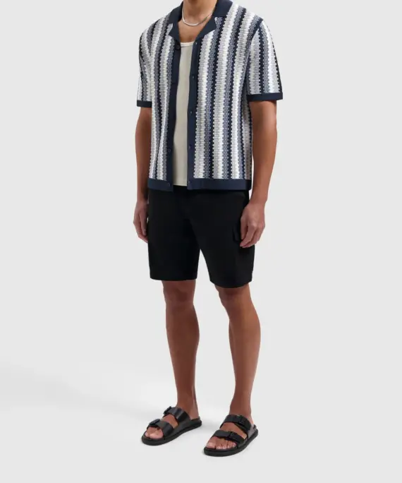 Pure Path - Striped Knitwear Polo Shirt