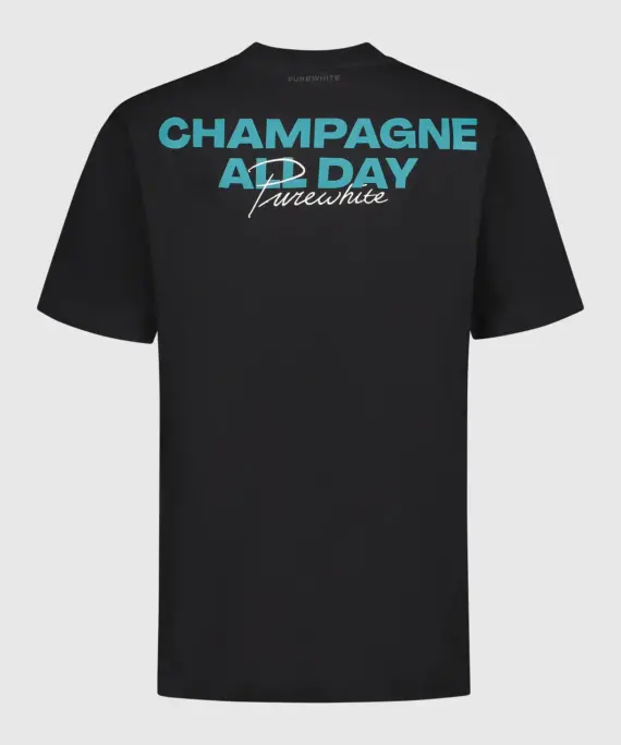 PureWhite - T-shirt Champagne all day